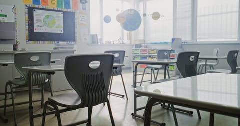 Modern classroom with interactive learning technology